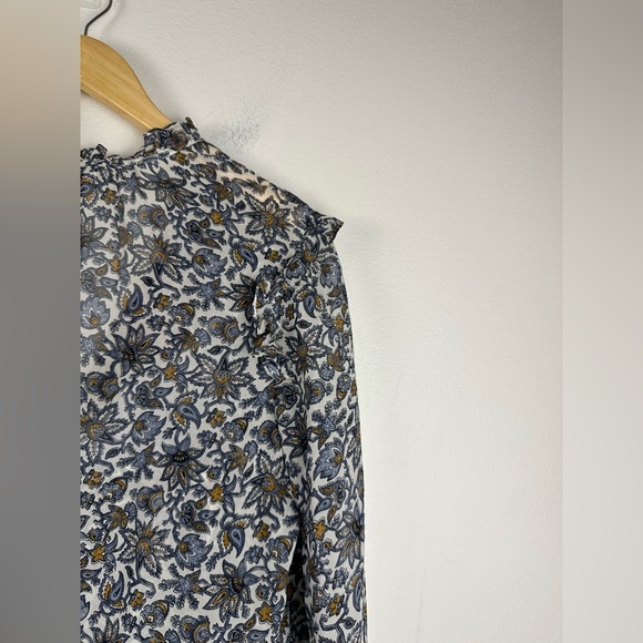 VERONICA BEARD Savile Printed Silk Crepe Floral Ruffle Mini Dress Women’s Sz 8 - Picture 12 of 12